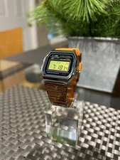 Casio F91W-1CR Custom mod A158 Stainless Steel Silver Neon Yellow Frankenstein