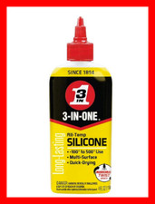 2 PACK 3-IN-ONE 4 oz. All-Temp Silicone Drip Oil, Long-Lasting Lubricant