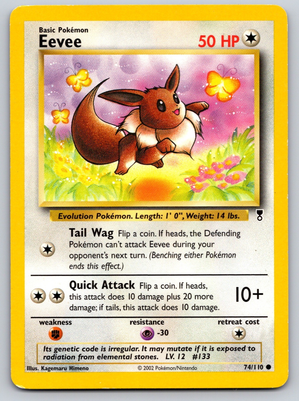 Eevee Common Legendary Collection 074/110 MP Pokemon Card TCG