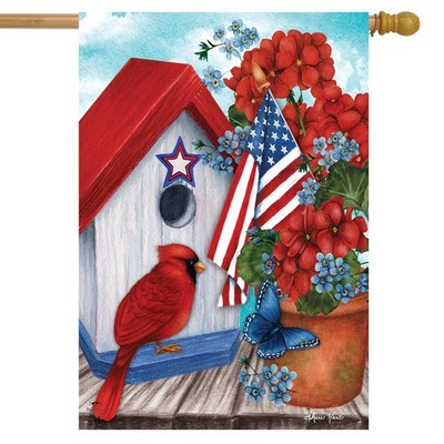 Briarwood Lane American Cardinal House Flag