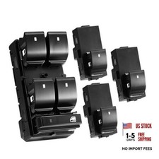 Power Window Switch Driver Passenger 07-14 Silverado Sierra Switch 4 Piece 