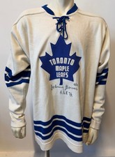 Johnny Bower Toronto Maple Leafs Signed Wool Jersey Ebbets Field Flannels JSA