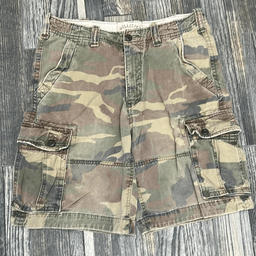 Vintage Y2K HOLLISTER Camo Cargo Shorts Men Sz 34 - EXCELLENT Condition