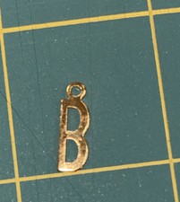 Alphabet initial Letter B ADD ON Charm Pendant Personalized Gift 1/2  Long