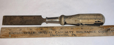 Vintage UNITOOL FIRMER EDGE CHISEL 1 - Wood Handle- Tempered Steel