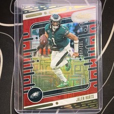2024 Panini Absolute Football Jalen Hurts Red Squares #86 /499 Eagles NFL