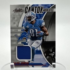 2025 Panini Absolute Calvin Johnson Canton Absolutes Red Foil Memorabilia/115