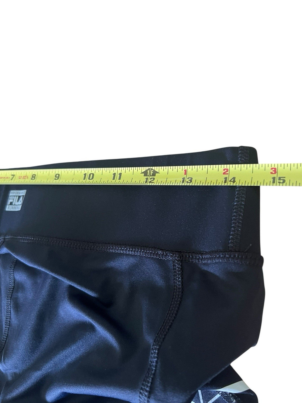 Leggings donna Fila Sport nero con inserti in rete dettagli rosa taglia media