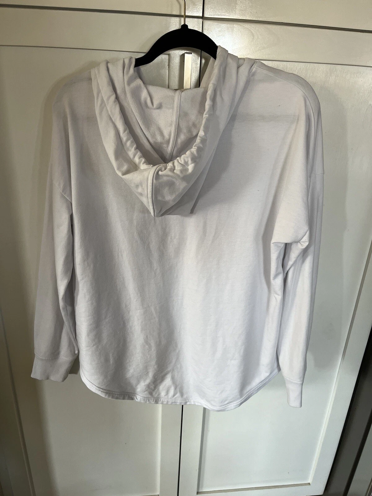 Felpa con cappuccio pullover Michael Kors rosa MK logo bianco donna taglia media