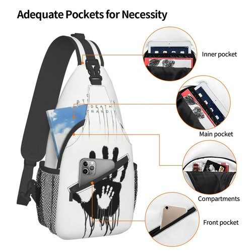 Death Stranding Hand Chest Crossbody Shoulder Sling Backpack Daypacks - Picture 2 of 12