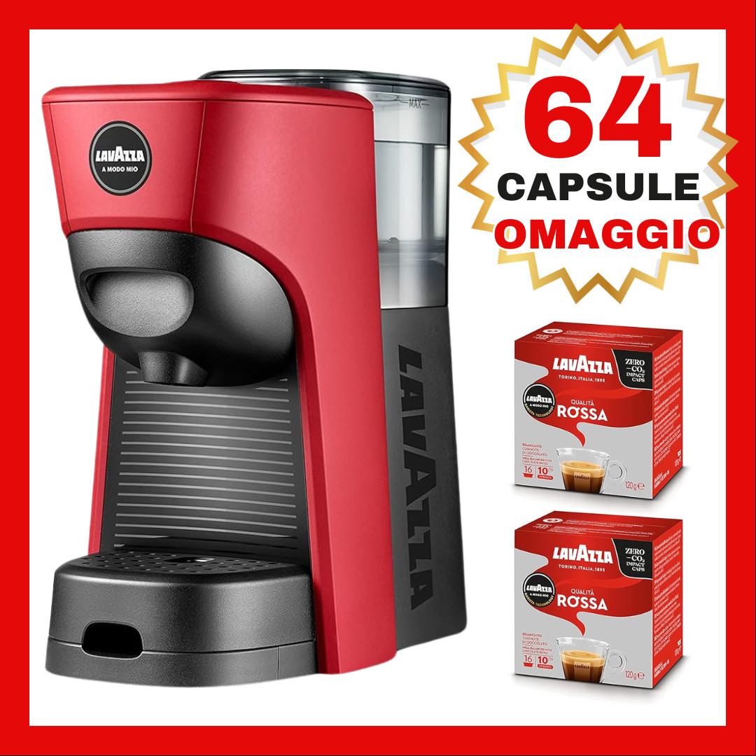 Macchinetta Lavazza A Modo Mio Rossa + 64 Capsule | Espresso Bar a Casa