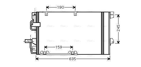 OLA5326D AVA Condenser FIT OPEL ASTRA (1998) 2.2