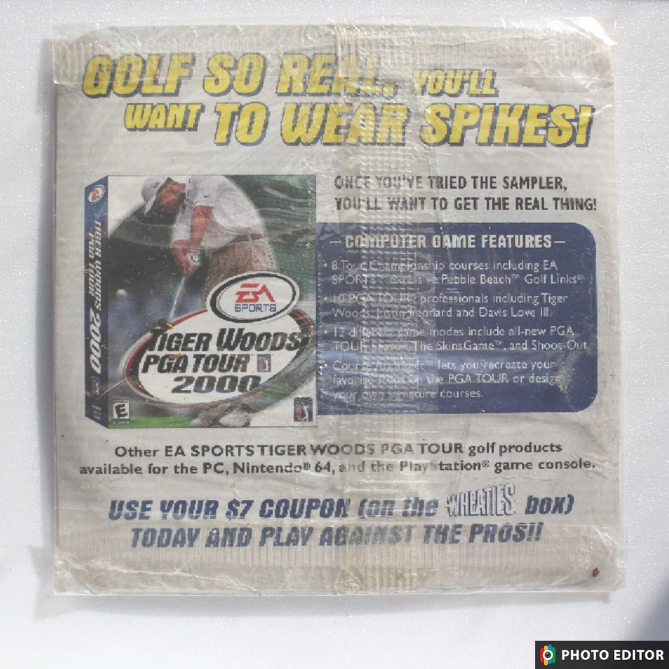 EA Sports Tiger Woods PGA Tour 2000 Promotional Sampler Computer Game Disc - Image 2 of 2