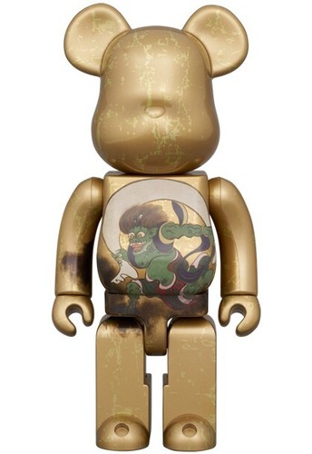 MEDICOM TOY BE@RBRICK The Wind God and Thunder God 100% & 400% 4 PCS SET JAPAN - Picture 6 of 8