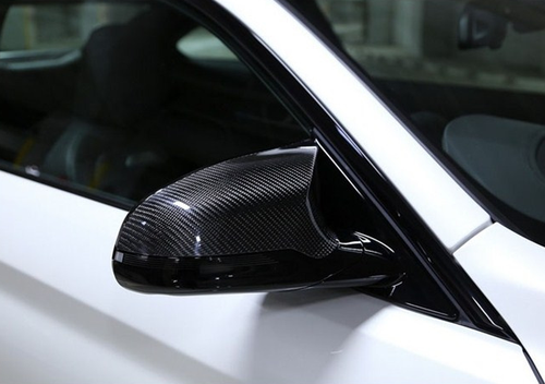 Full Carbon Mirror Cover Add Stick on FOR BMW M3 M4 F80 F83 F82 & M2 Competition - Picture 2 of 11