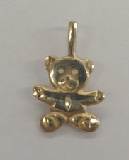 14k Yellow Gold Teddy Bear Pendant