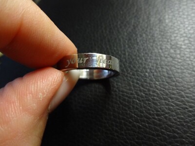 Ring Fingerring Edelstahl ''follow your heart'' Gravur ''bud to rose'' Gr 60 Liebe