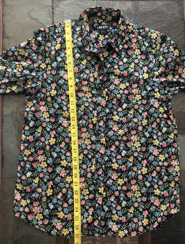 LIBERTY Women's Button Front Shirt Floral Dark Long Sleeve Collared US Size 6 - Picture 14 of 14