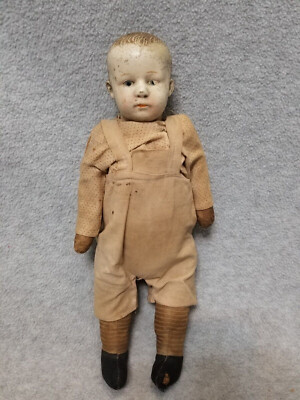 Antique German 12.5  Gebruder Heubach Pouty Boy ? Doll Bisque Head Character