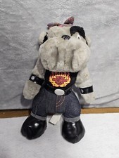 Vintage 1998 Harley Davidson Motorcycles Biker Bulldog Dog Stuffed Plush Animal