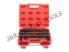 VCT 1/2-Inch Drive Shallow Impact Socket Set with Extension Bars, 32-Piece