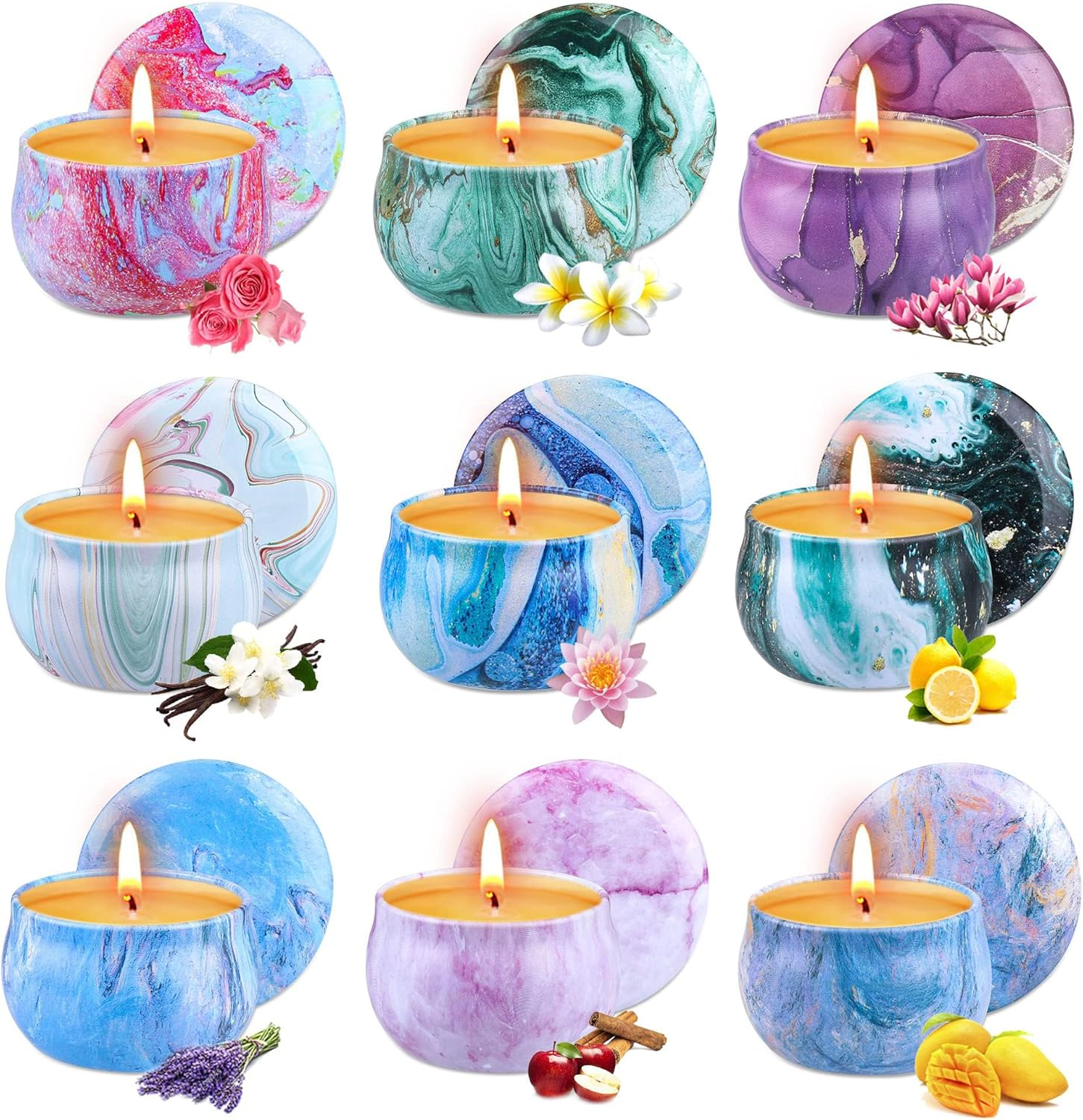 9 Pack Candles for Home Scented Aromatherapy Candles Gifts Set for Women Soy Wax