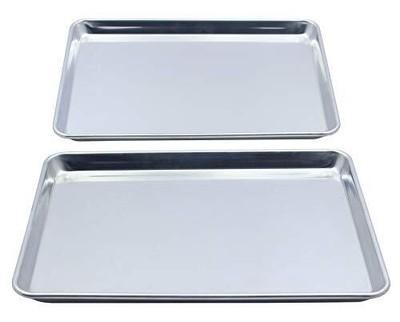 Baking Sheet Set - 13'' x 9.5'' Stainless Steel Quarter Pans for Baking and Coo...