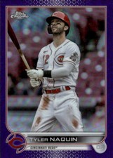 2022 Topps Chrome Update Tyler Naquin #USC20 Purple Refractor Cincinnati Reds 1W
