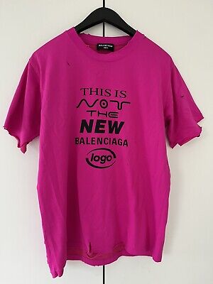 Balenciaga Men's Ripped Logo Print T-Shirt | eBay Balenciaga Men's Ripped Logo Print T-Shirt | eBay