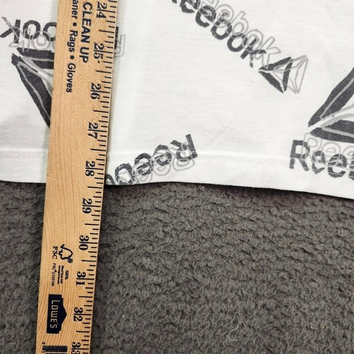 Reebok Graphic Print T-Shirt All Over Logo Tee Casual Top 2XL - Picture 5 of 6