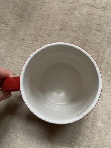 Collectible 2011 STARBUCKS Red Barrel Shapes COFFEE CUP Mug 14OZ W/ Etched Logo - Picture 5 of 5
