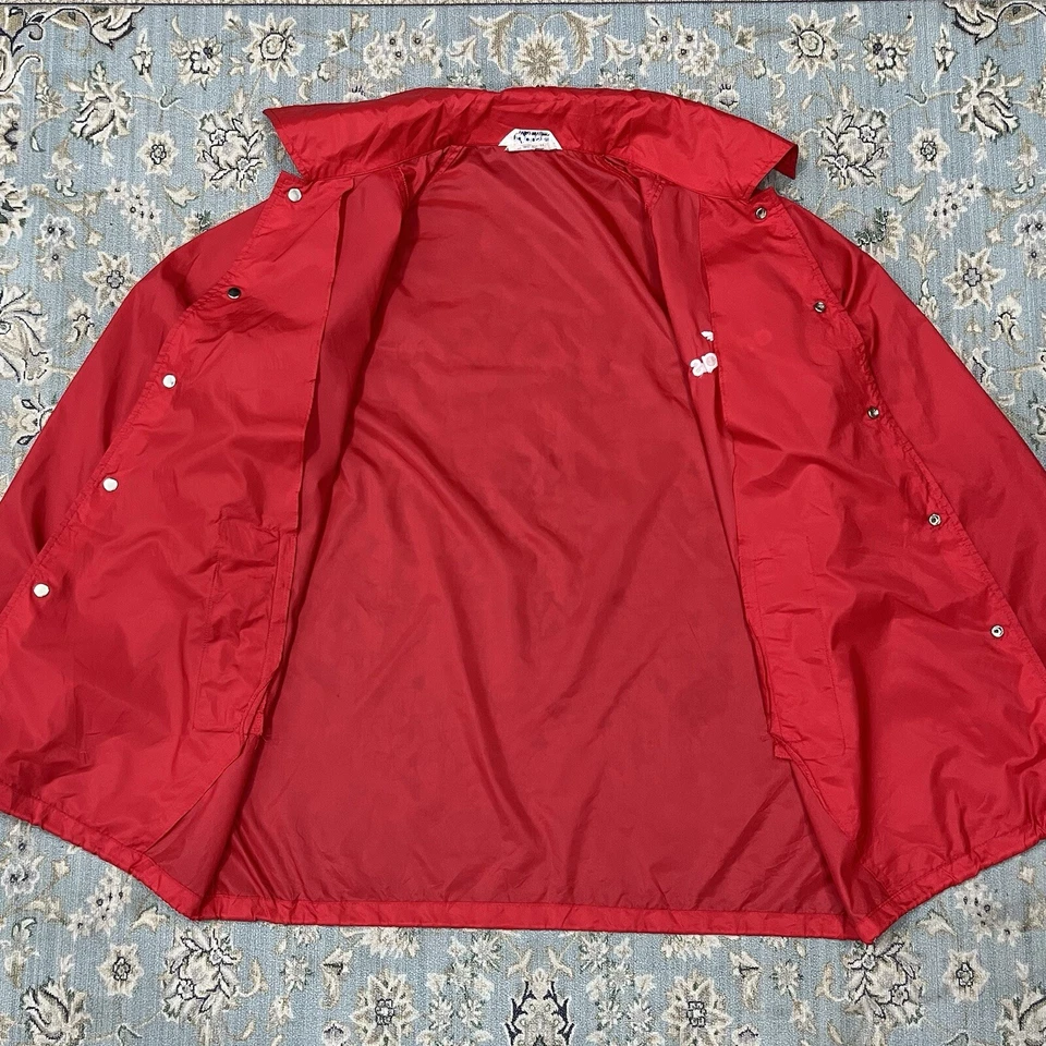 Vintage 90s ADIDAS Trefoil Track Suit Coach Jacket Mens Large Red Made In Japan - Image 2 of 4