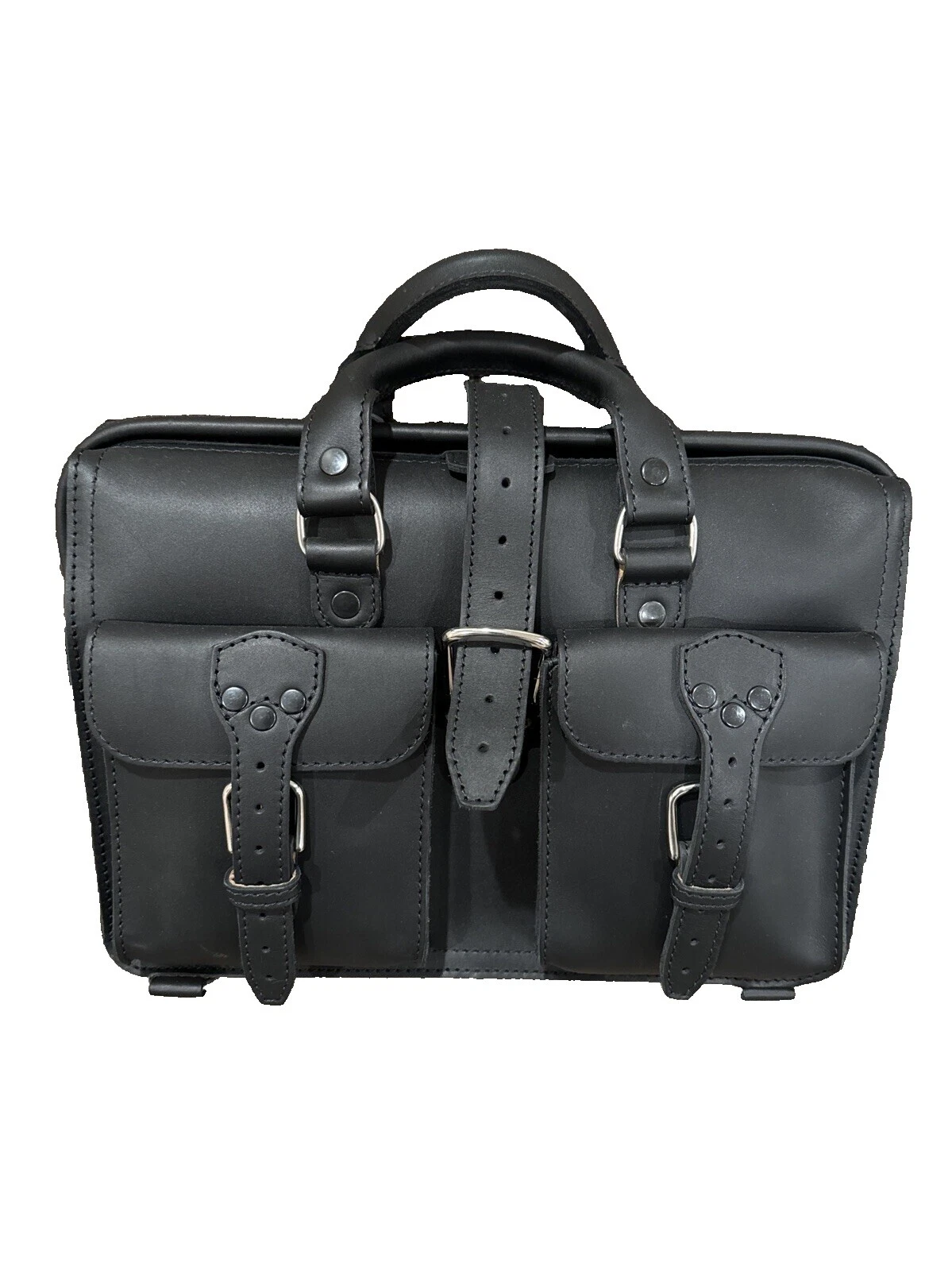 Bolsas de Cuero Negro Saddleback Leather Company para hombres