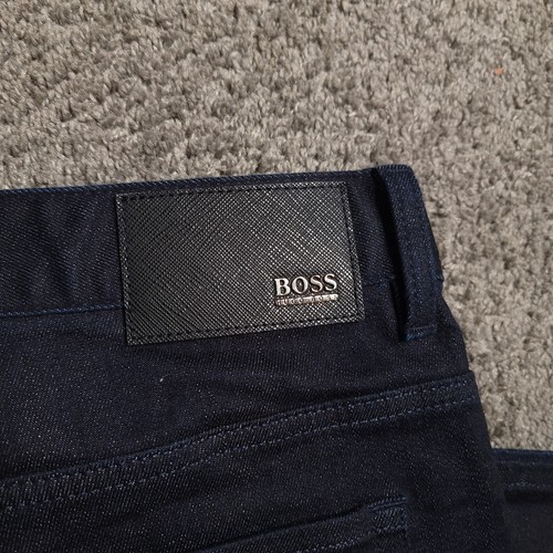 Hugo Boss Delaware Stretch Jeans Mens 40x32 Blue Dark Wash Denim - Picture 9 of 9