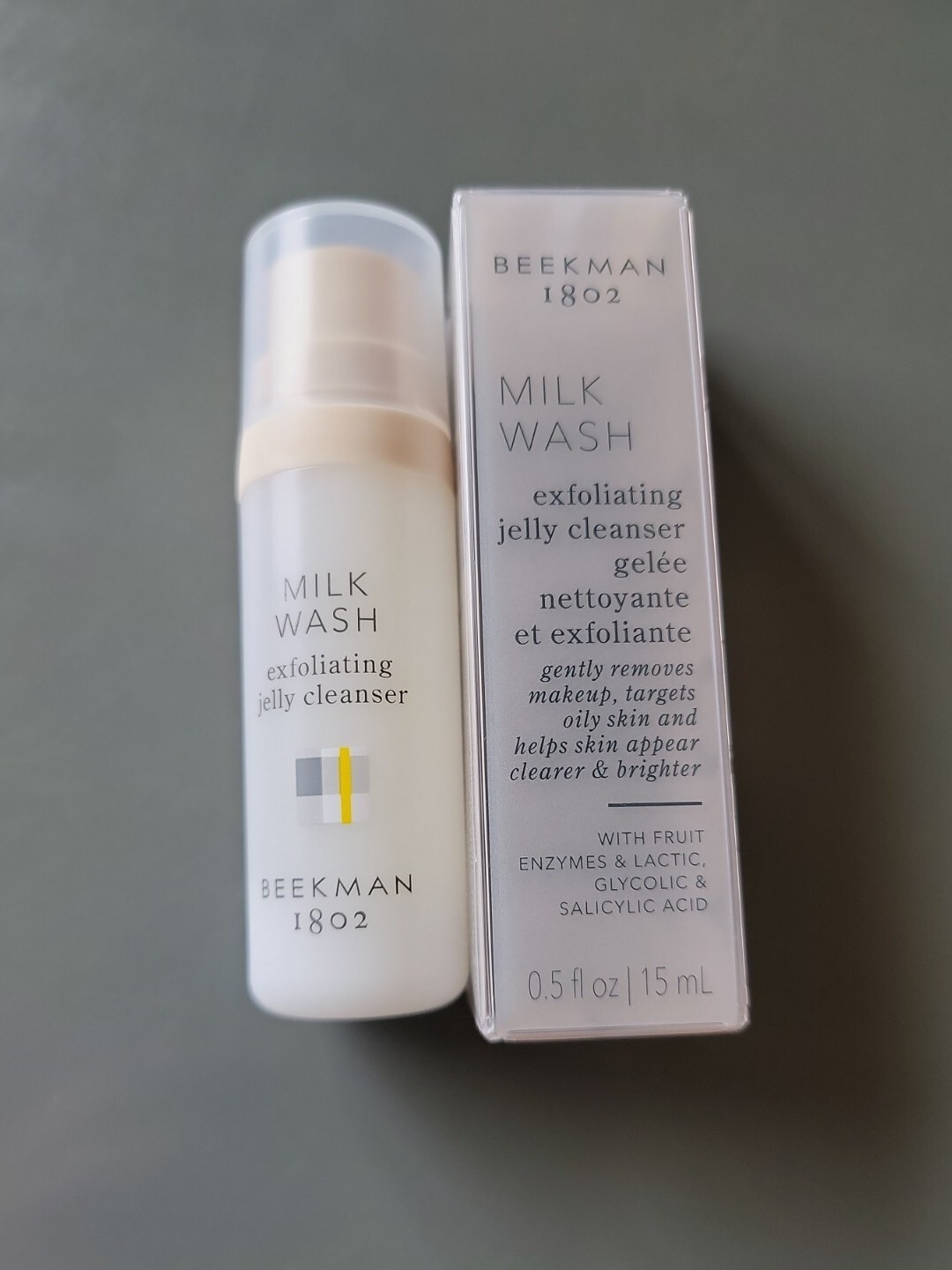 BEEKMAN 1802 Milk Wash Exfoliating Jelly Cleanser 0.5oz/15ml NEW IN BOX