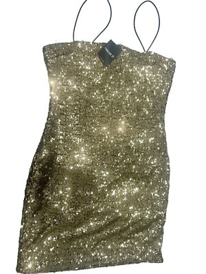 Forever 21 gold sequin dress Size Large New Eras Tour Taylor Swift