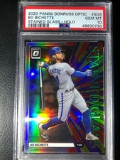 🔥   2020 Donruss Optic Bo Bichette Stained Glass HOLO PSA 10 RC Rookie PSA 10