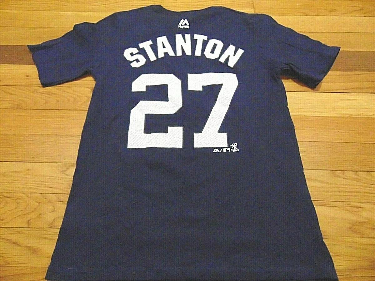 NEW MAJESTIC MLB GIANCARLO STANTON NEW YORK YANKEES JERSEY T-SHIRT SIZE  YOUTH M