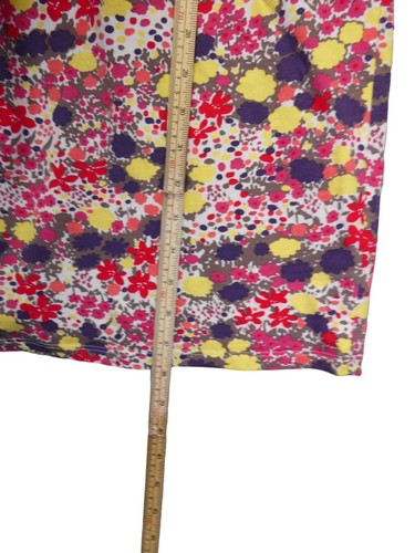 Boden Margot Kleid Größe 14 R Jersey Blumenmuster rosa gelb lila Schaufelausschnitt - Bild 7 von 10