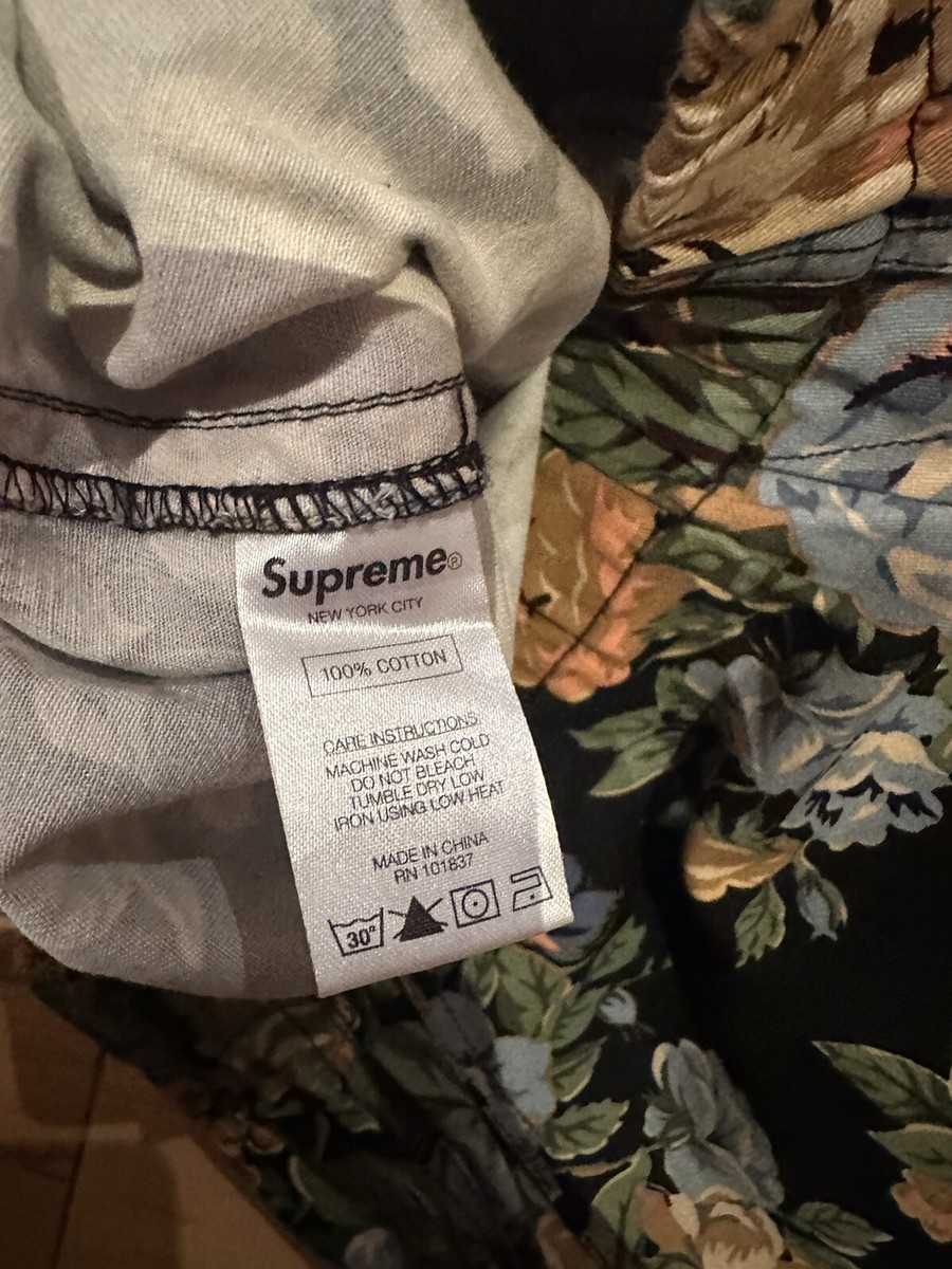 Supreme Black Floral Flower Pants FW 2014 Large | eBay