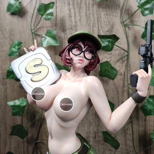 1:5 Fio Germi NSFW Sexy woman in glasses figure | Metal Slug PAINTED | 34 cm - 第 3/4 張圖片