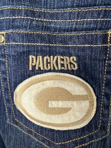 Touch by Alyssa Milano Greenbay Packers NFL Football Denim Jeans Womens sz 8