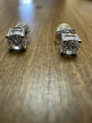 0.5cm SS925 White CZ Earring Stud Pair 4mm