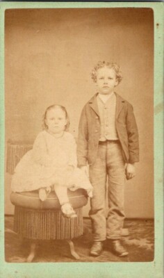 Cute Youngsters, Period Attire, c1870, CDV Photo, #P3405