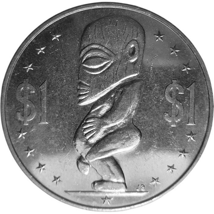 1974 QUEEN ELIZABETH II COOK ISLANDS ONE DOLLAR COIN - 240921 928