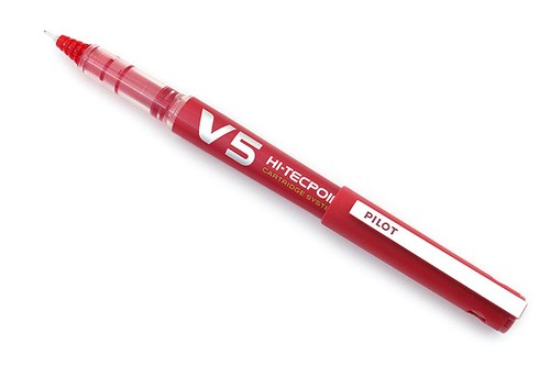PILOT HI-TECH POINT V5 0.5mm LIQUID INK ROLLERBALL PEN BLACK RED BLUE GREEN - Picture 23 of 31
