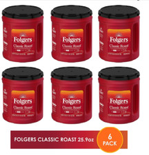 Folgers Classic Roast Ground Coffee, Medium Roast Coffee, 25.9 oz pack of 6 