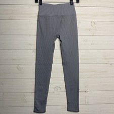 Fabletics High Waisted Seamless Rib Leggings Iron/Hazy Iris Size S