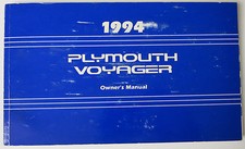 1994 Plymouth Voyager Minivan Mini Van Original Oem Owners Manual Guide Book 1994 Plymouth Voyager Minivan Mini Van Original Oem Owners Manual Guide Book