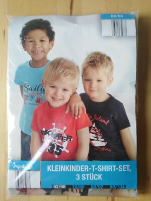 * NEU * 3 sehr schöne T-shirts Gr. 62 / 68 * 100% Baumwolle * schadstoffgeprüft